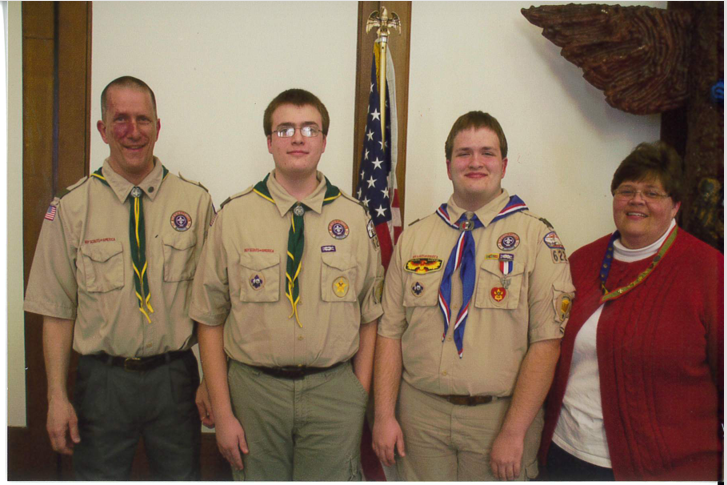 Mr. Mark with scouts