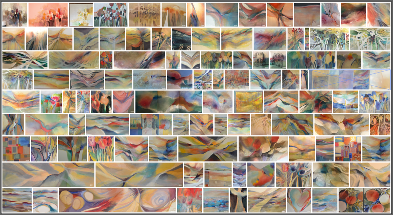 Print on canvas of 109 paintings